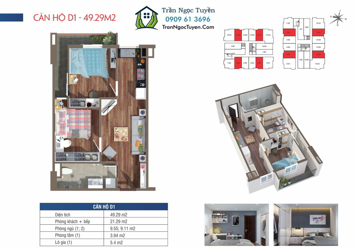 căn hộ 49.29m2 chung cư Lộc Ninh SingaShine