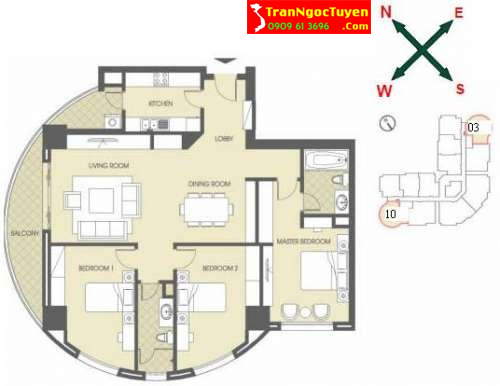 Chung cư 88 Láng Hạ căn hộ 144.5m2