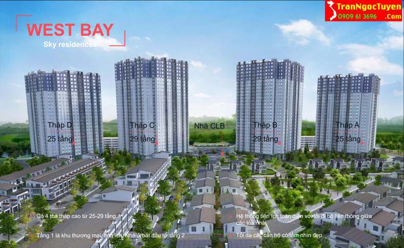 west bay sky residences phối cảnh