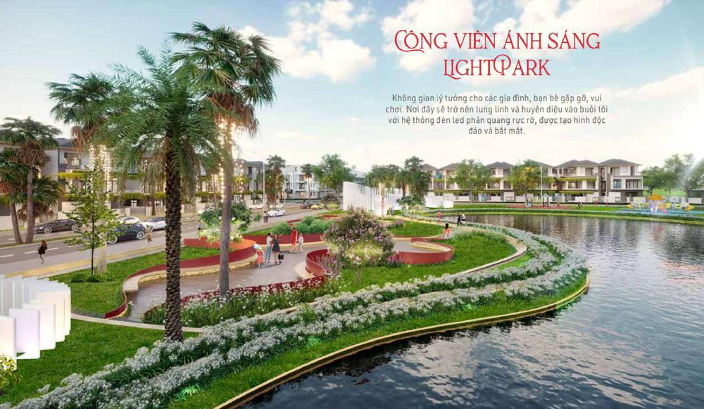 Công viên ánh sáng The Light Park trong khu đô thị Kosy Lita Hà Nam