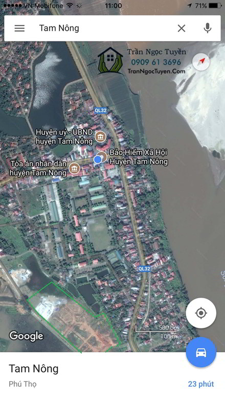 Vị trí dự án Khu nhà ở Hưng Hóa Tam Nông Phú Thọ