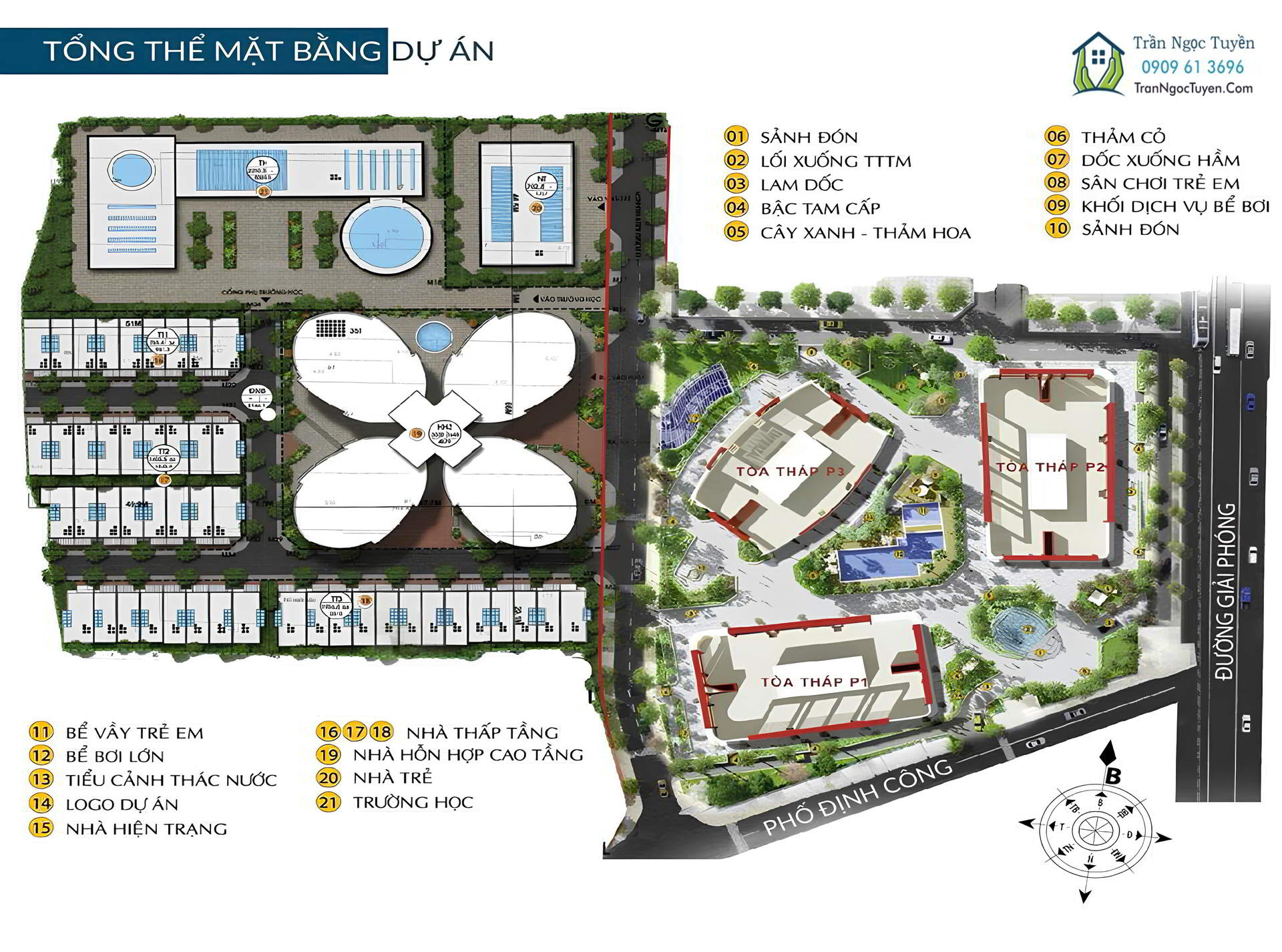 Mặt bằng tổng thể dự án 360 Giải Phóng