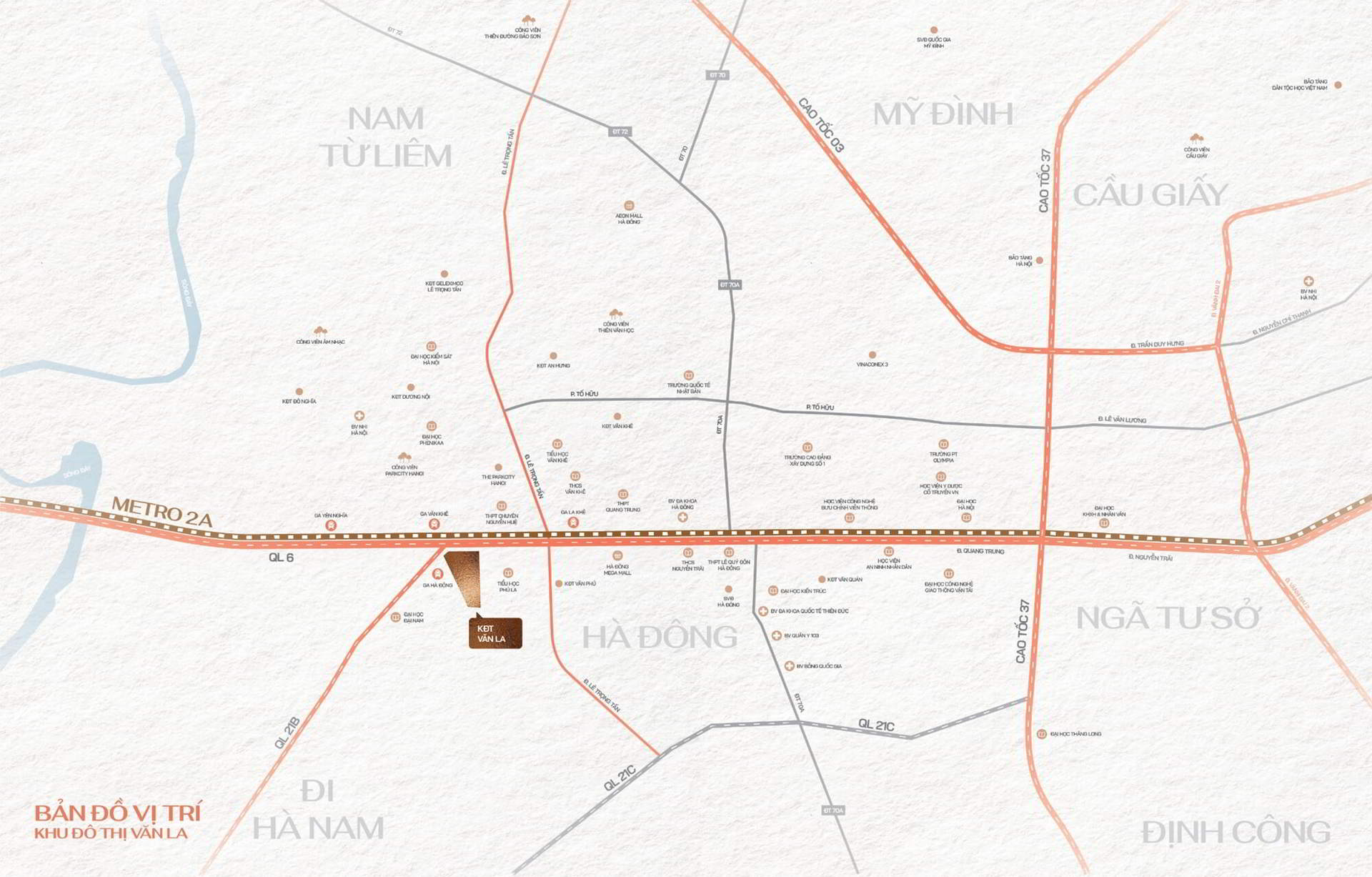 Vị trí dự án Vista Văn La