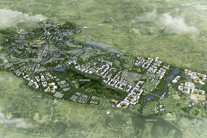 Khu đô thị mới Tiên Trượng nằm trong tổng thể đô thị vệ tinh Xuân Mai