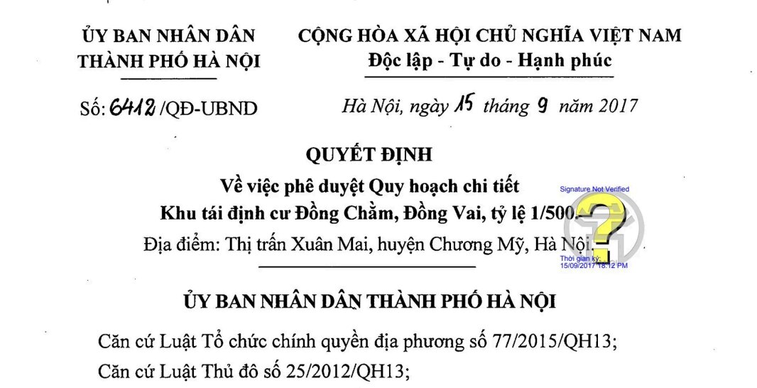 Tái định cư Đồng Chằm - quyết định 6412 phê duyệt 1/500 Tái định cư Đồng Chằm - quyết định 6412 phê duyệt 1/500