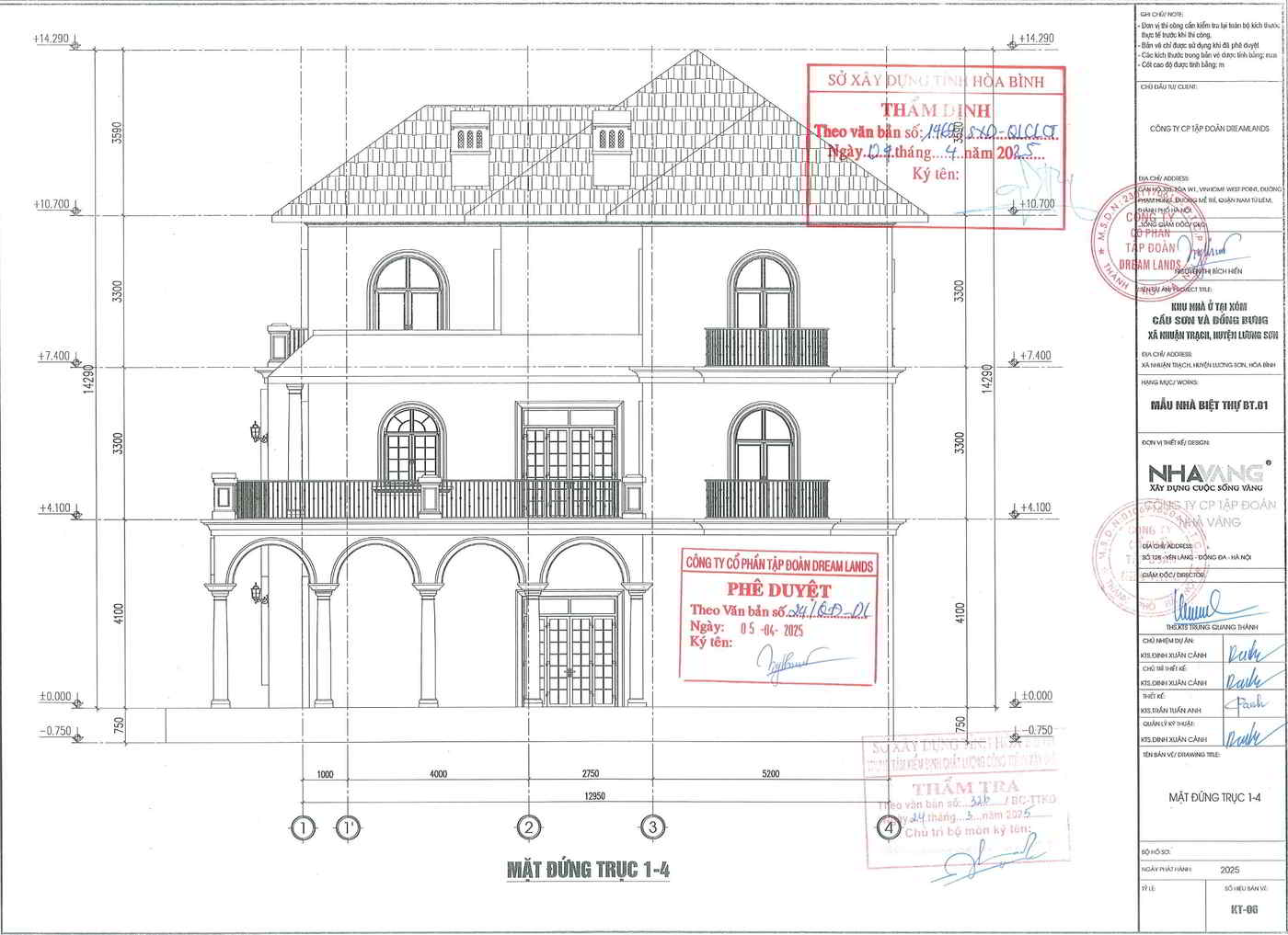 Mặt đứng chính biệt thự Dream Garden City Mặt đứng chính biệt thự Dream Garden City